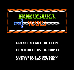 Bokosuka Wars Title Screen